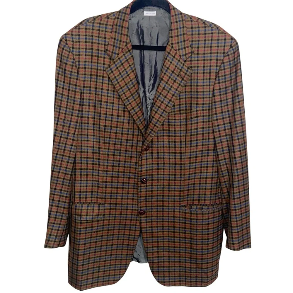 Brioni Wilkes Bashford Blazer Mens 44L Sports Coat Jacket Wool Italy *Flaw